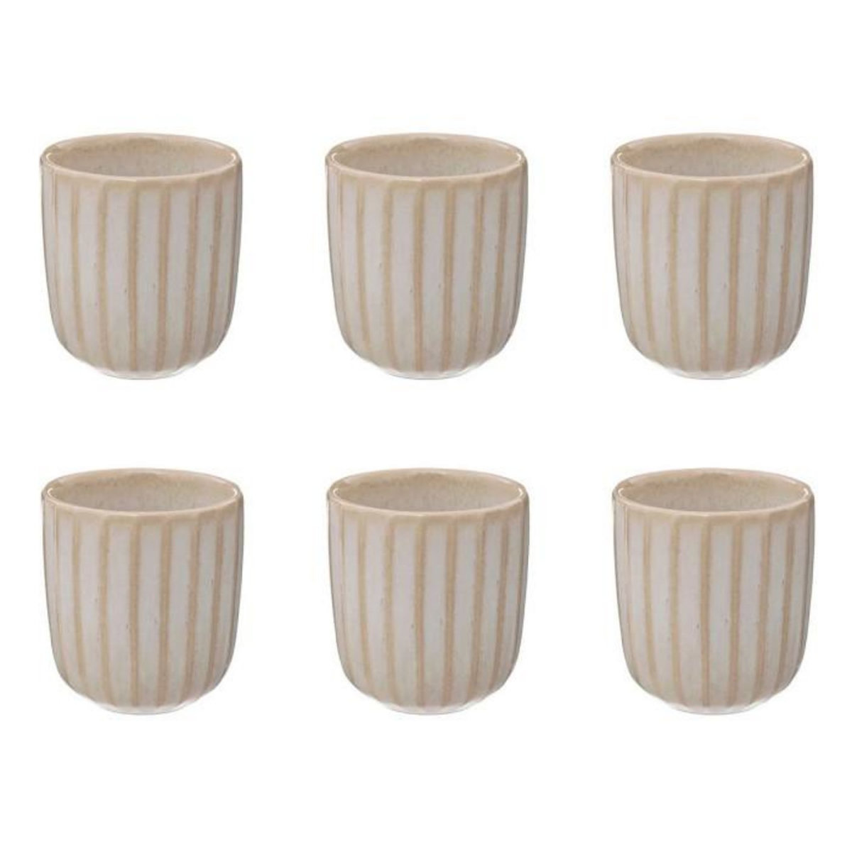 SECRET DE GOURMET Lot de 6 Tasses à Café Design  Seav  10cl Crème