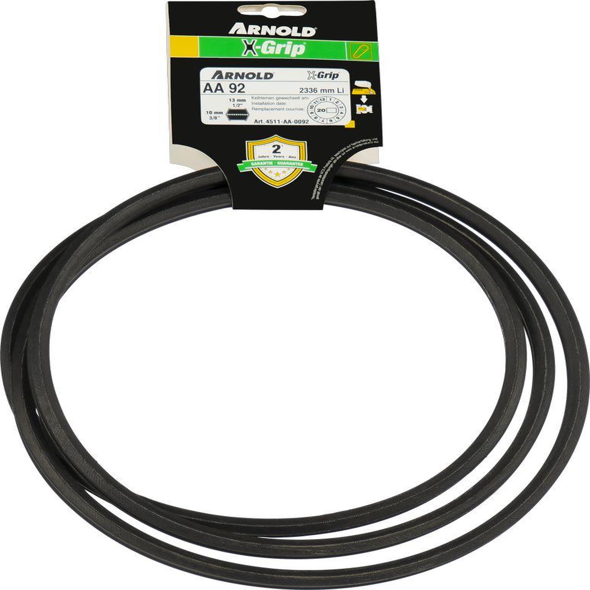 ARNOLD Courroie hexagonale x-grip de type aa 92