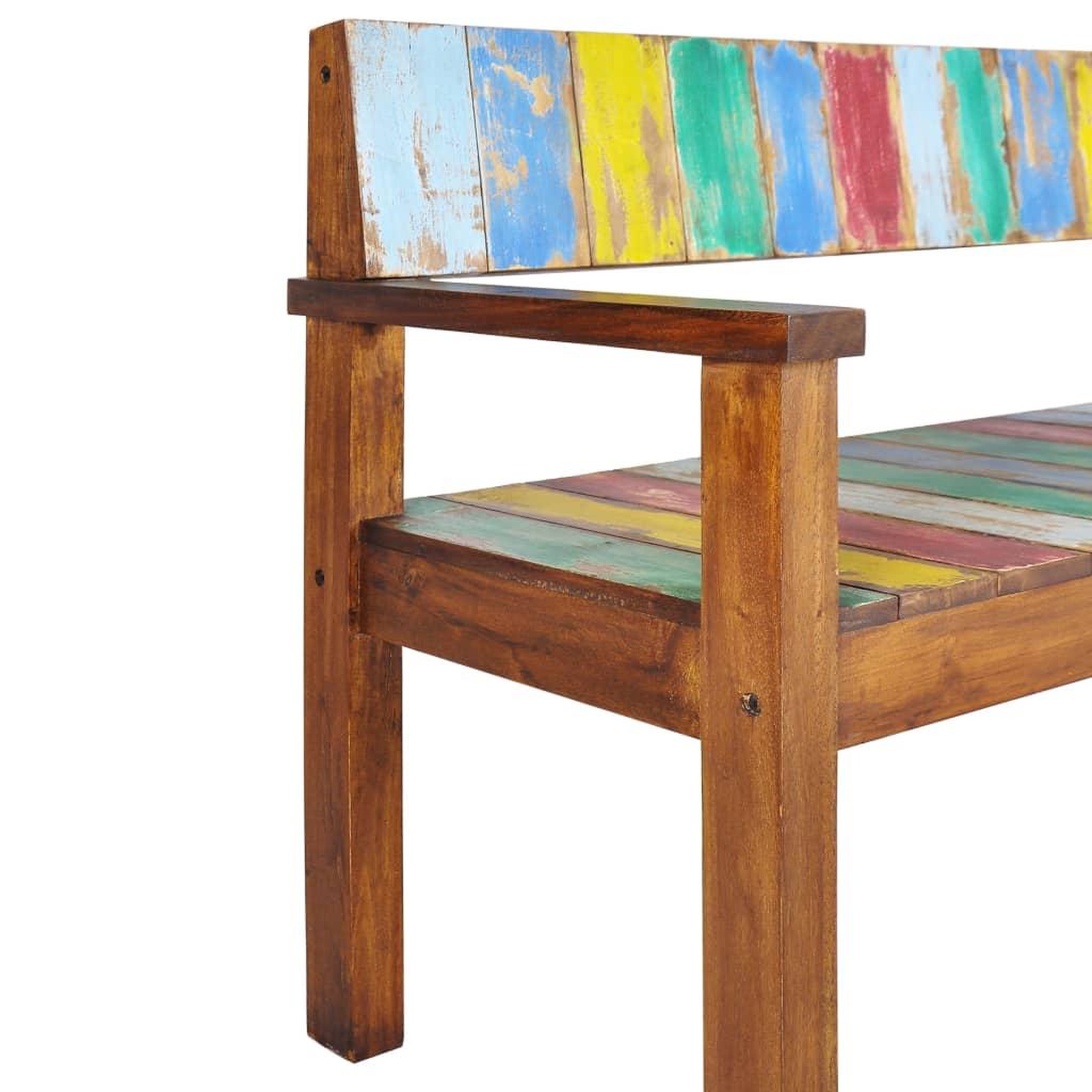 Voir la diapositive 5 : VIDAXL Banc 115 cm Bois de recuperation massif