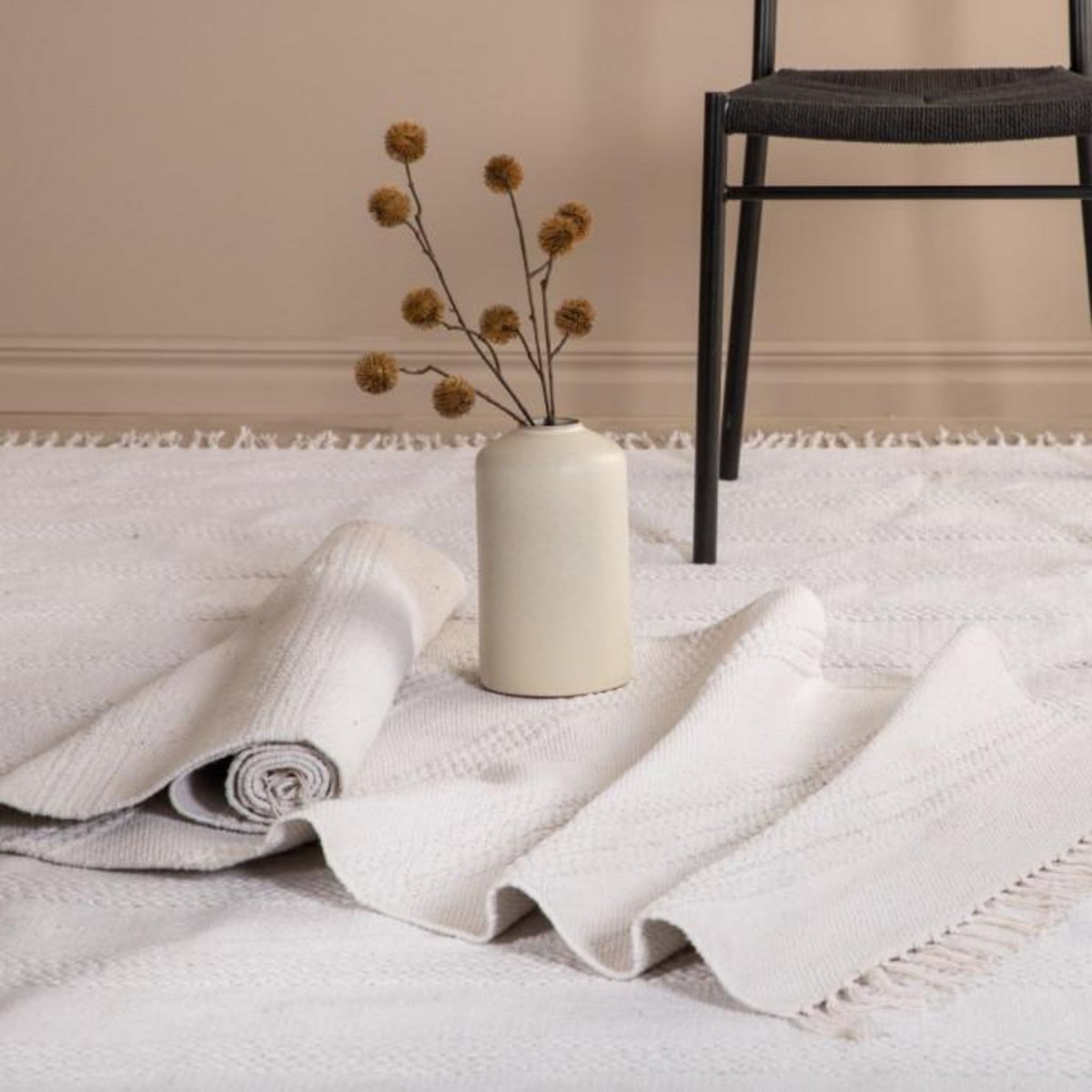 Paris Prix Tapis Déco  Nico  80x250cm Blanc Cassé