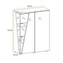 Voir la diapositive 2 : Paris Prix Buffet Design 2 Portes Led  Edge  117cm Blanc