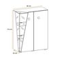 Voir la diapositive 2 : Paris Prix Buffet Design 2 Portes Led  Edge  117cm Blanc