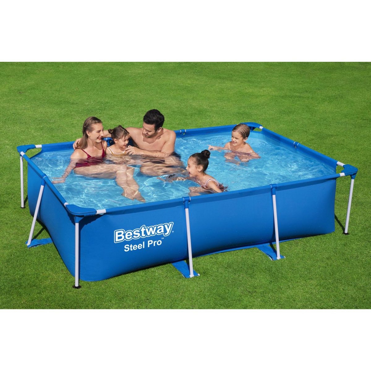 BESTWAY Piscine tubulaire rectangulaire - 259x170x61cm - STEEL MAX™