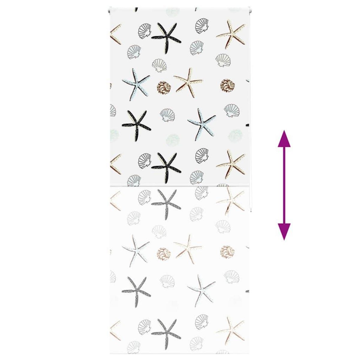 VIDAXL Store enrouleur de douche 110x240 cm largeur du tissu 106 cm