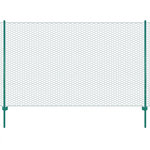 VIDAXL Cloture en grillage metallique avec poteaux Acier 25x2 m Vert