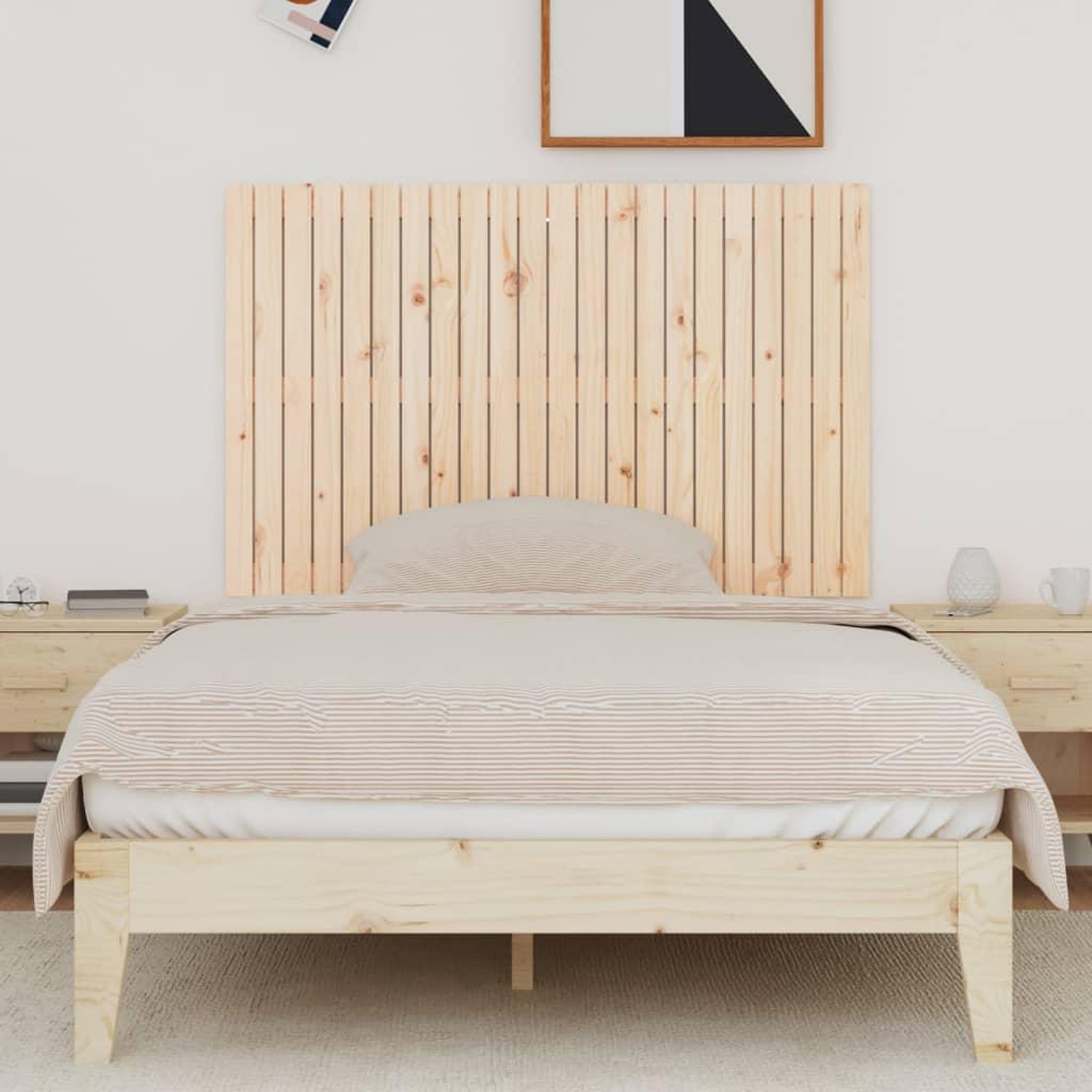 Voir la diapositive 3 : VIDAXL Tete de lit murale 140x3x90 cm Bois massif de pin