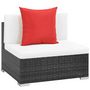 Voir la diapositive 3 : VIDAXL Salon de jardin 7 pcs avec coussins Resine tressee Noir