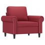 Voir la diapositive 4 : VIDAXL Fauteuil avec repose-pied Rouge bordeaux 60 cm Similicuir