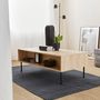Voir la diapositive 3 : SWEEEK Table basse. Braga. un tiroir. deux espaces de rangement. L 110 x l 59 x H 41cm