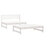 Voir la diapositive 2 : VIDAXL Salon de jardin 2 pcs blanc bois de pin massif