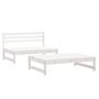 Voir la diapositive 2 : VIDAXL Salon de jardin 2 pcs blanc bois de pin massif