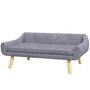 Voir la diapositive 1 : PAWHUT Canapé chien lit pour chien design scandinave - coussin moelleux déhoussable, pieds bois - velours gris