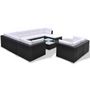 Voir la diapositive 3 : VIDAXL Salon de jardin 10 pcs avec coussins Resine tressee Noir