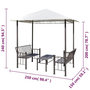 Voir la diapositive 6 : VIDAXL Pavillon de jardin avec table et bancs 2,5 x 1,5 x 2,4 m
