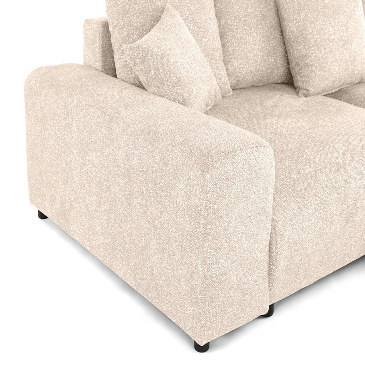 LISA DESIGN Jake - canapé panoramique d'angle droit 7 places convertible avec coffre en fausse fourrure