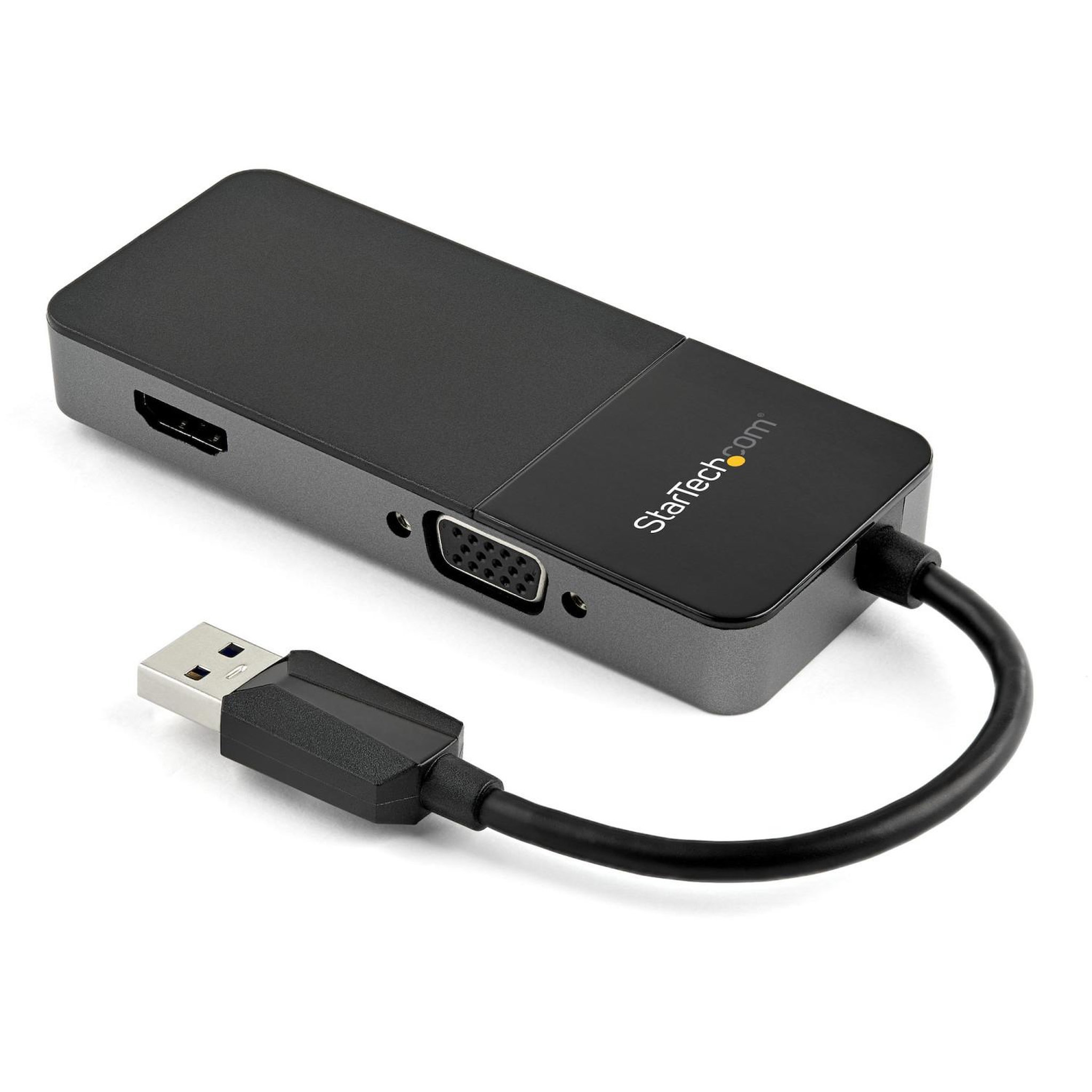Startech StarTech.com Adaptateur USB 3.0 vers HDMI VGA 1080p - Adaptateur Convertisseur d'Écran Multiport Double Écran/Multi-Écran 4K/1080p 4k USB Type A - Carte Graphique Externe