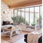 Voir la diapositive 2 : ATMOSPHERA Meuble TV 2 portes et 1 tiroir en bois OLBIA - Blanc et beige
