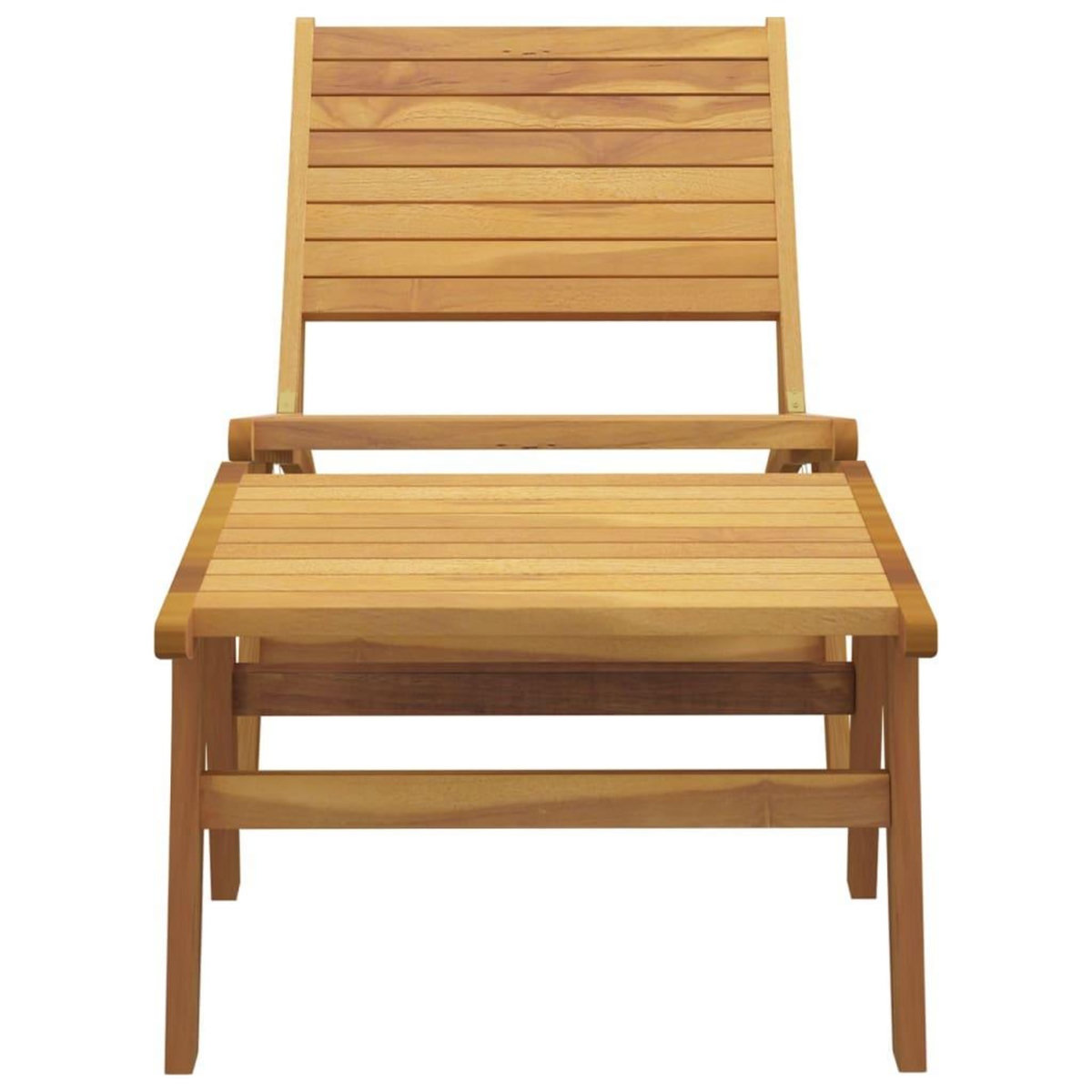 VIDAXL Chaise de jardin avec repose-pieds Bois de teck solide