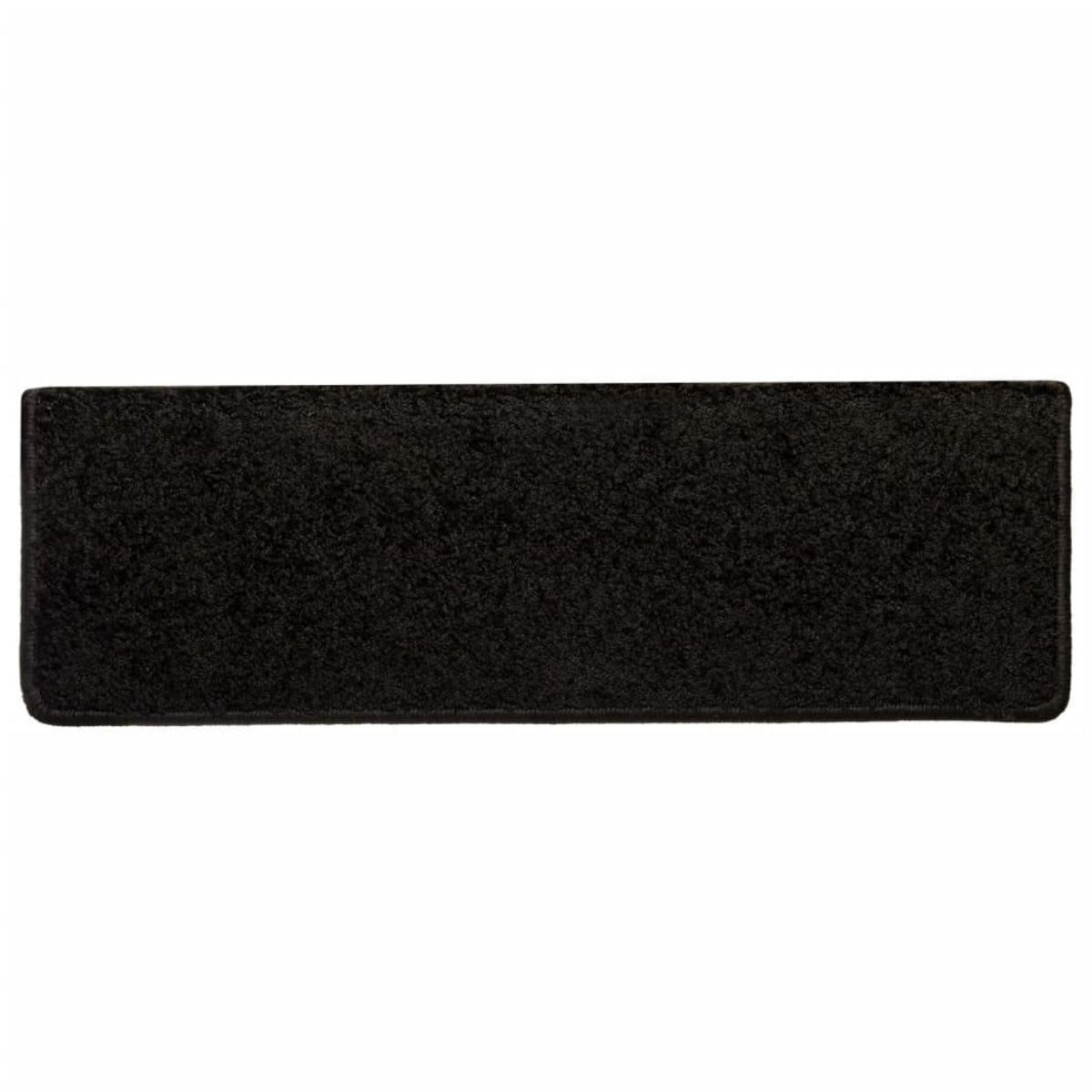 VIDAXL Tapis d'escalier 10 pcs 65x21x4 cm Noir