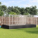 VIDAXL Voliere avec extension argente 518x307x212 cm acier