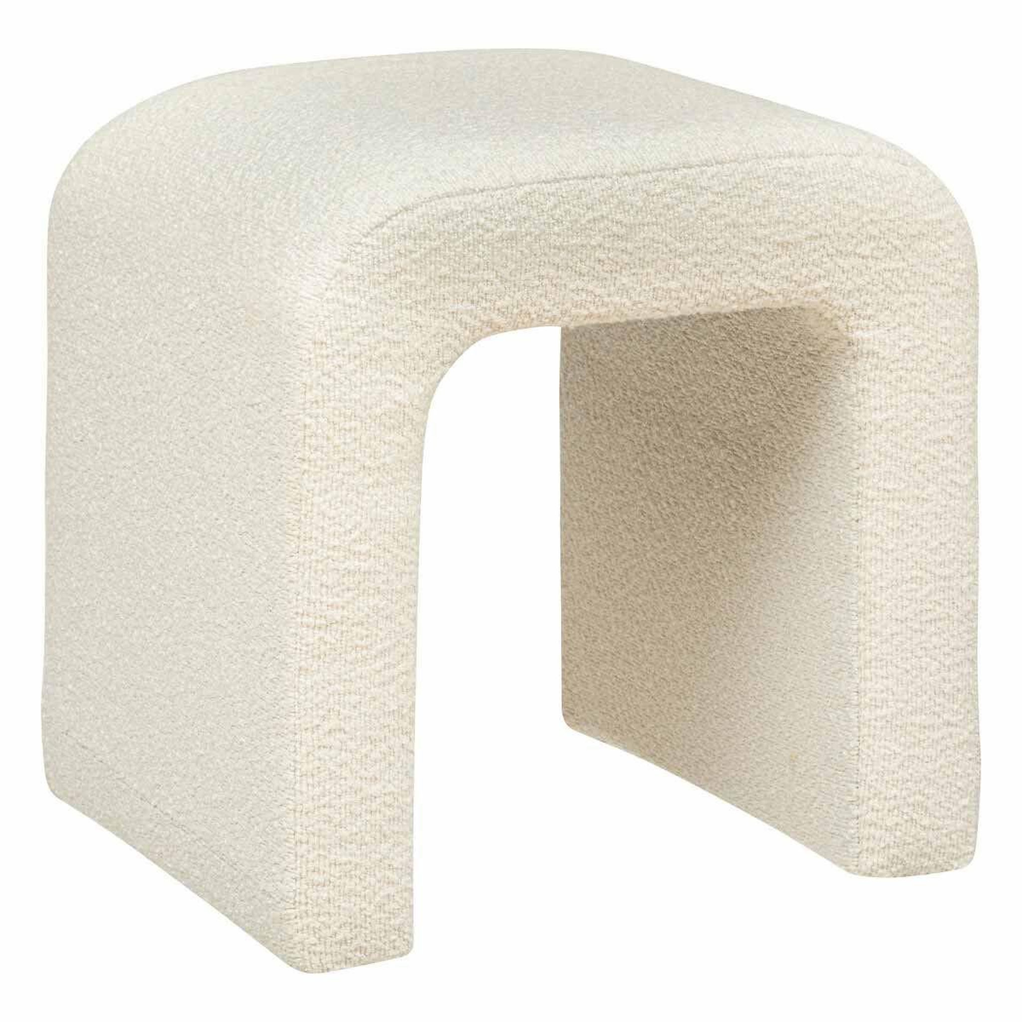 ATMOSPHERA Pouf bouclette design  sevi  43cm blanc