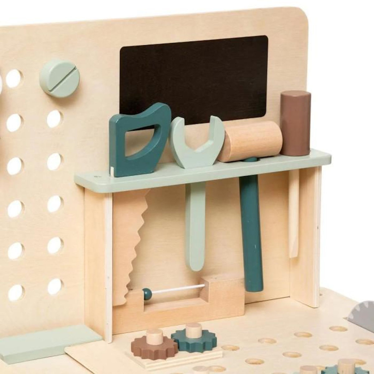 Atmosphera Kids Établi de Bricolage Enfant  Forêt  75cm Beige & Vert