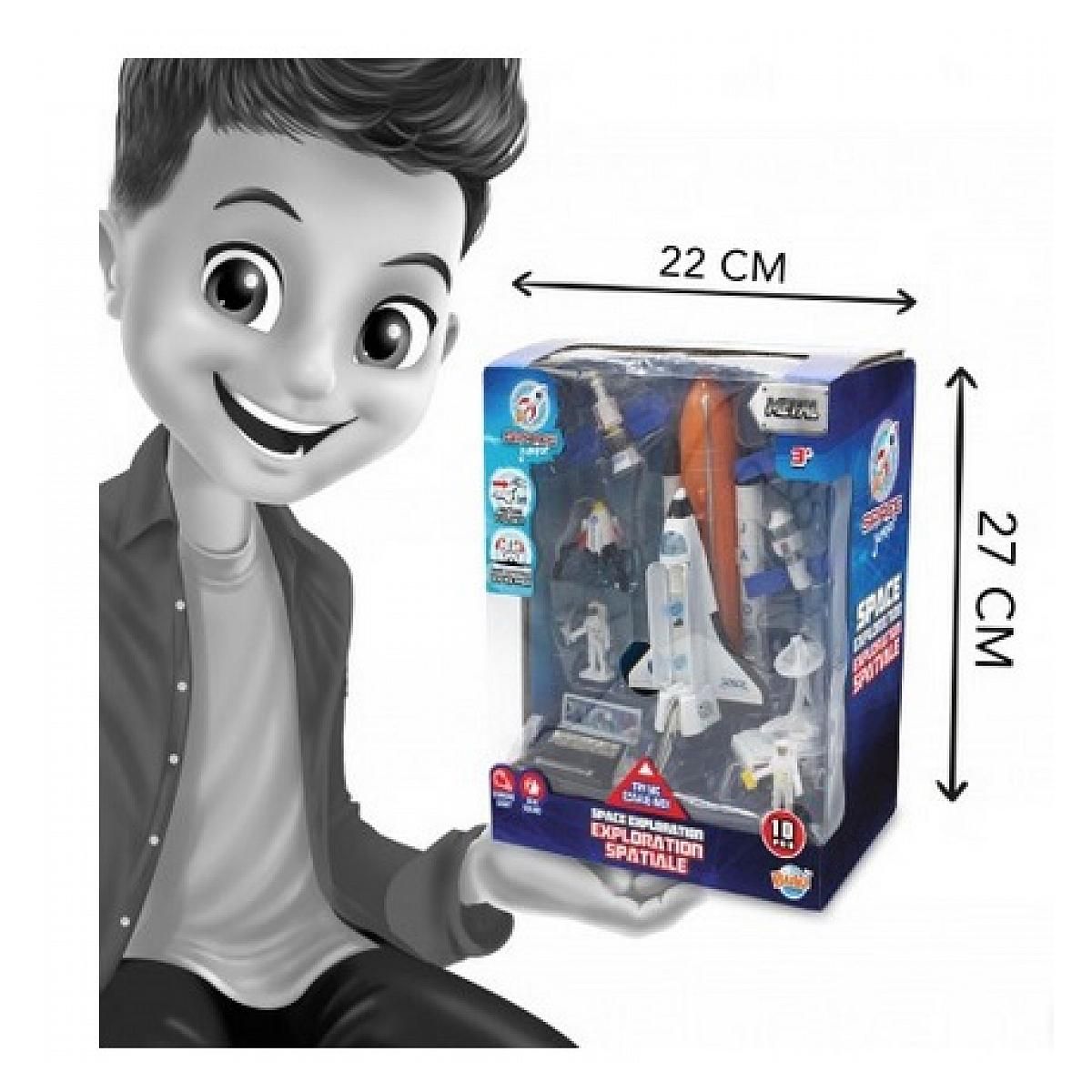 BUKI Navette Spatiale en Métal avec Système à Friction et Accessoires Inclus