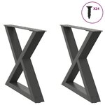 VIDAXL Pieds de table basse 2 pcs anthracite 50x(42-43,3) cm