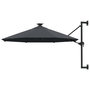 Voir la diapositive 1 : VIDAXL Parasol mural de jardin avec LED 300 cm anthracite