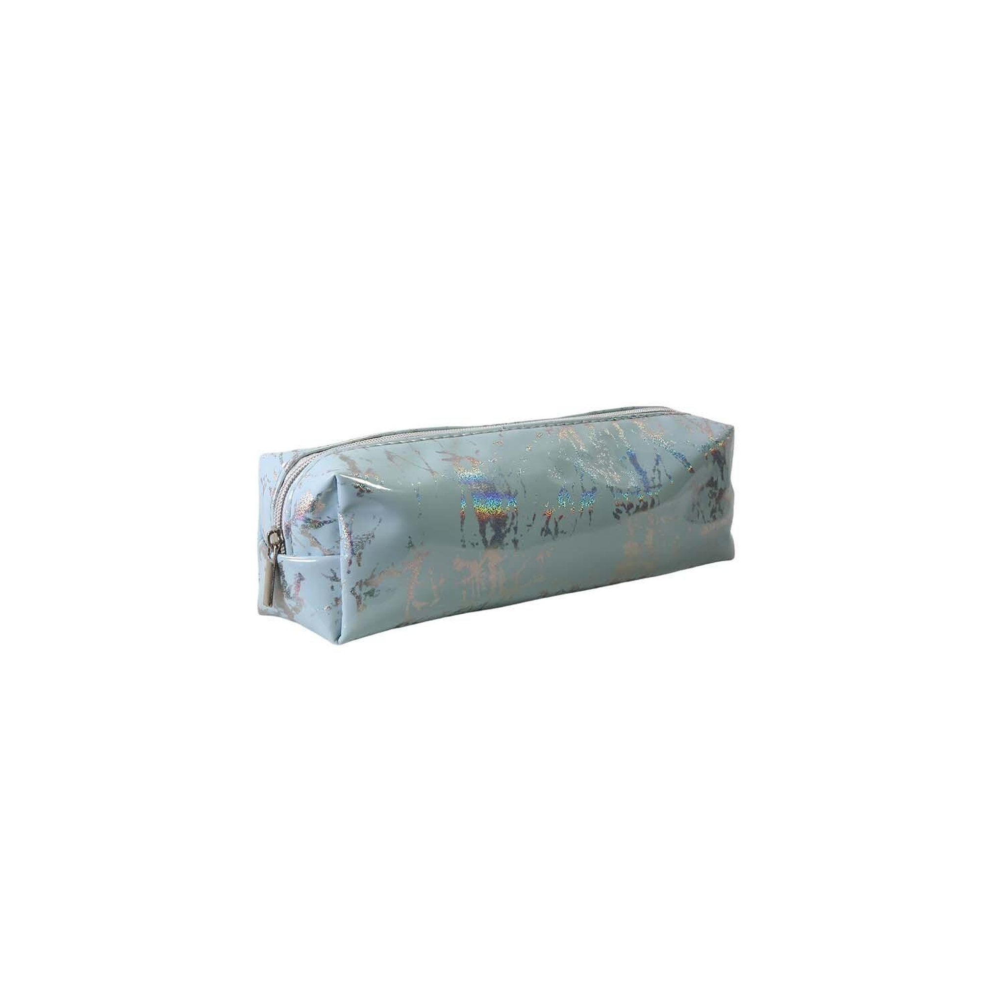 Voir la diapositive 2 : Bagtrotter Trousse scolaire rectangulaire brillante - Bleu - Fille - 1 compartiment