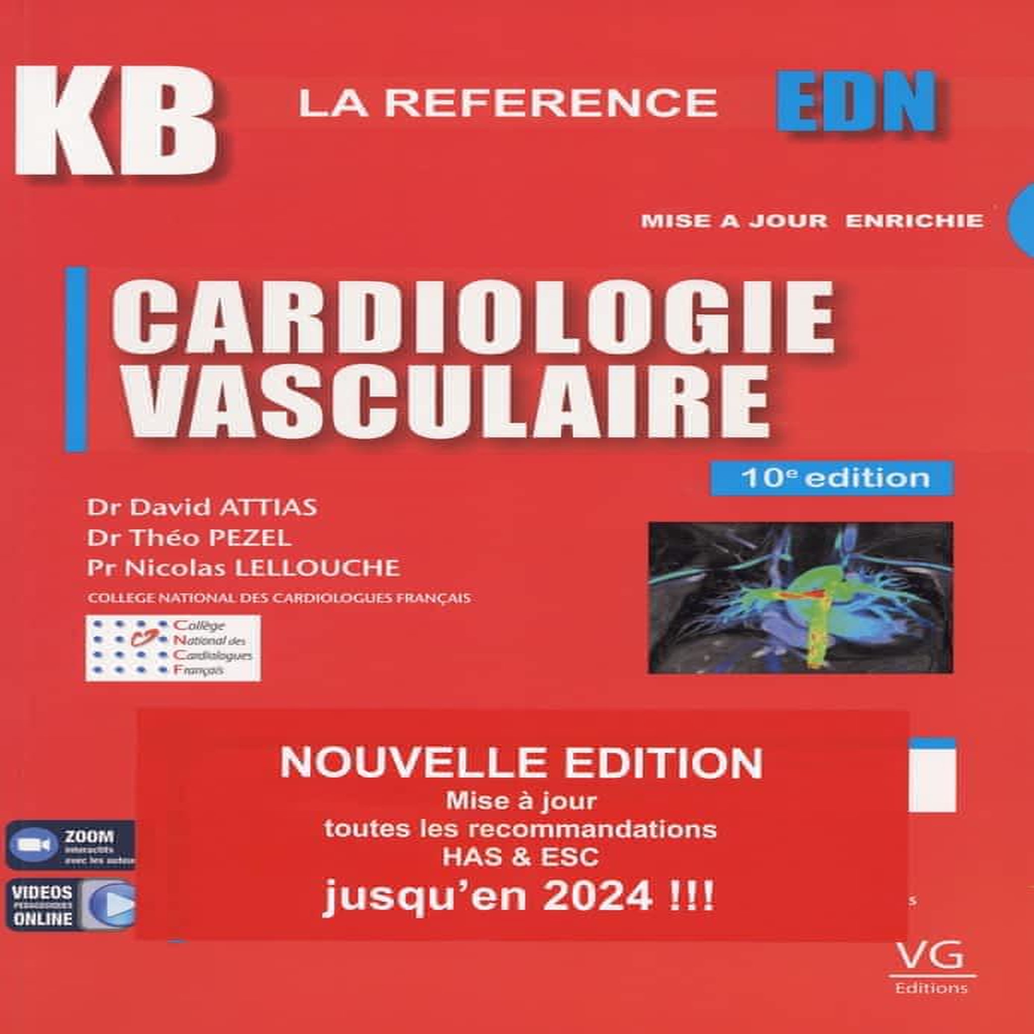 CARDIOLOGIE VASCULAIRE. PACK EN 2 VOLUMES AVEC LIVRET DE FICHES, EDITION 2024, Attias David