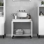Voir la diapositive 3 : VIDAXL Meuble d'evier blanc 58x33x60 cm bois d'ingenierie