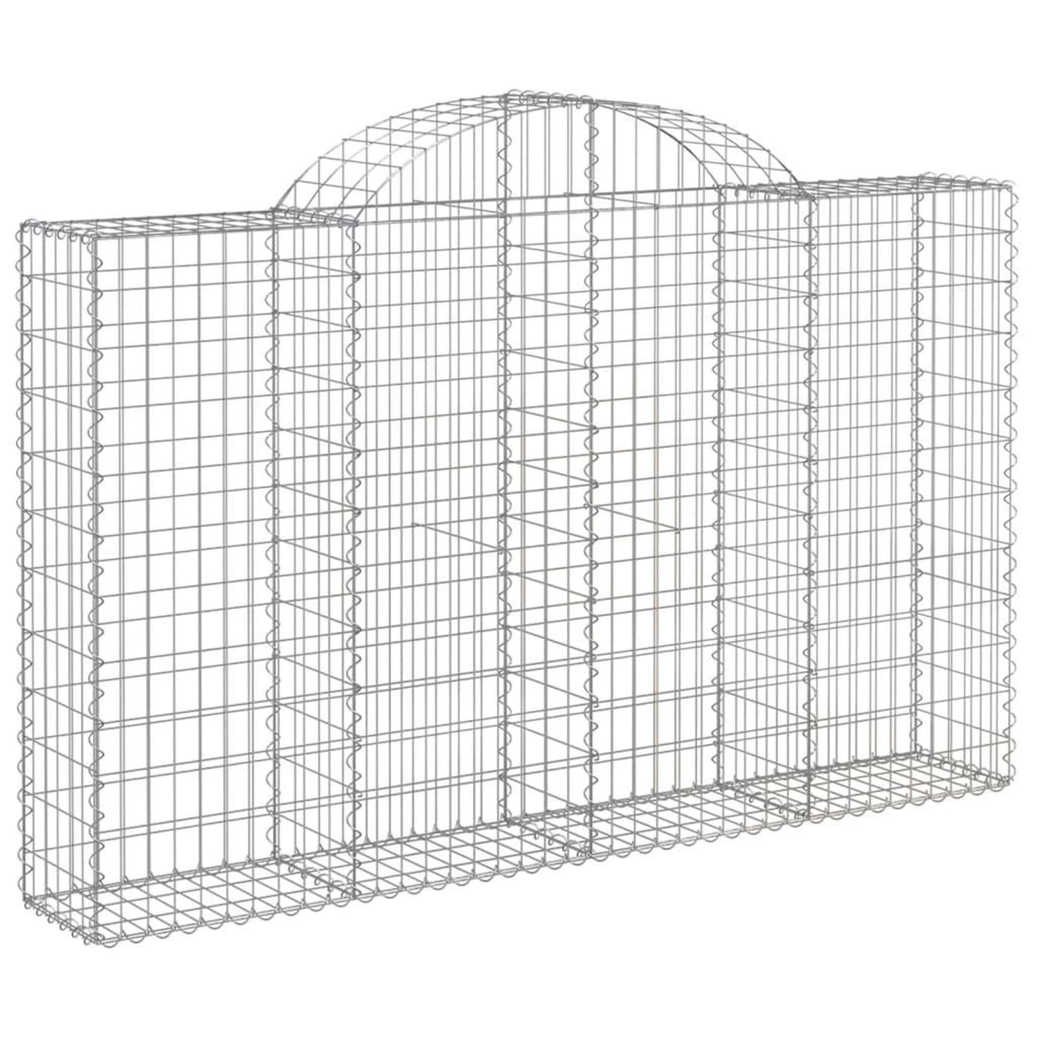 Voir la diapositive 3 : VIDAXL Paniers a gabions arques 6 pcs 200x30x120/140 cm Fer galvanise