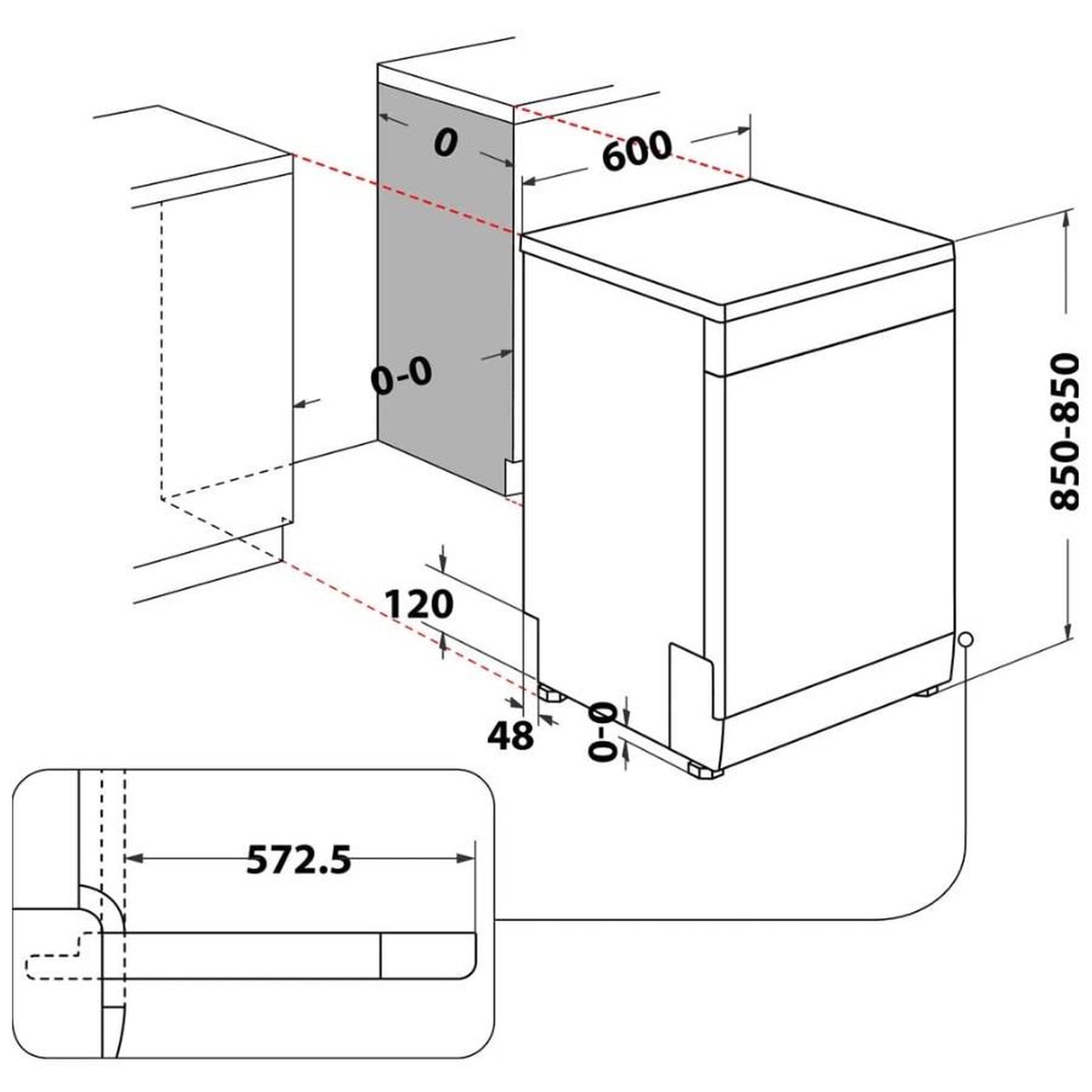 Voir la diapositive 6 : Whirlpool Lave-vaisselle 60cm 14 couverts 42db - WFC3C42P