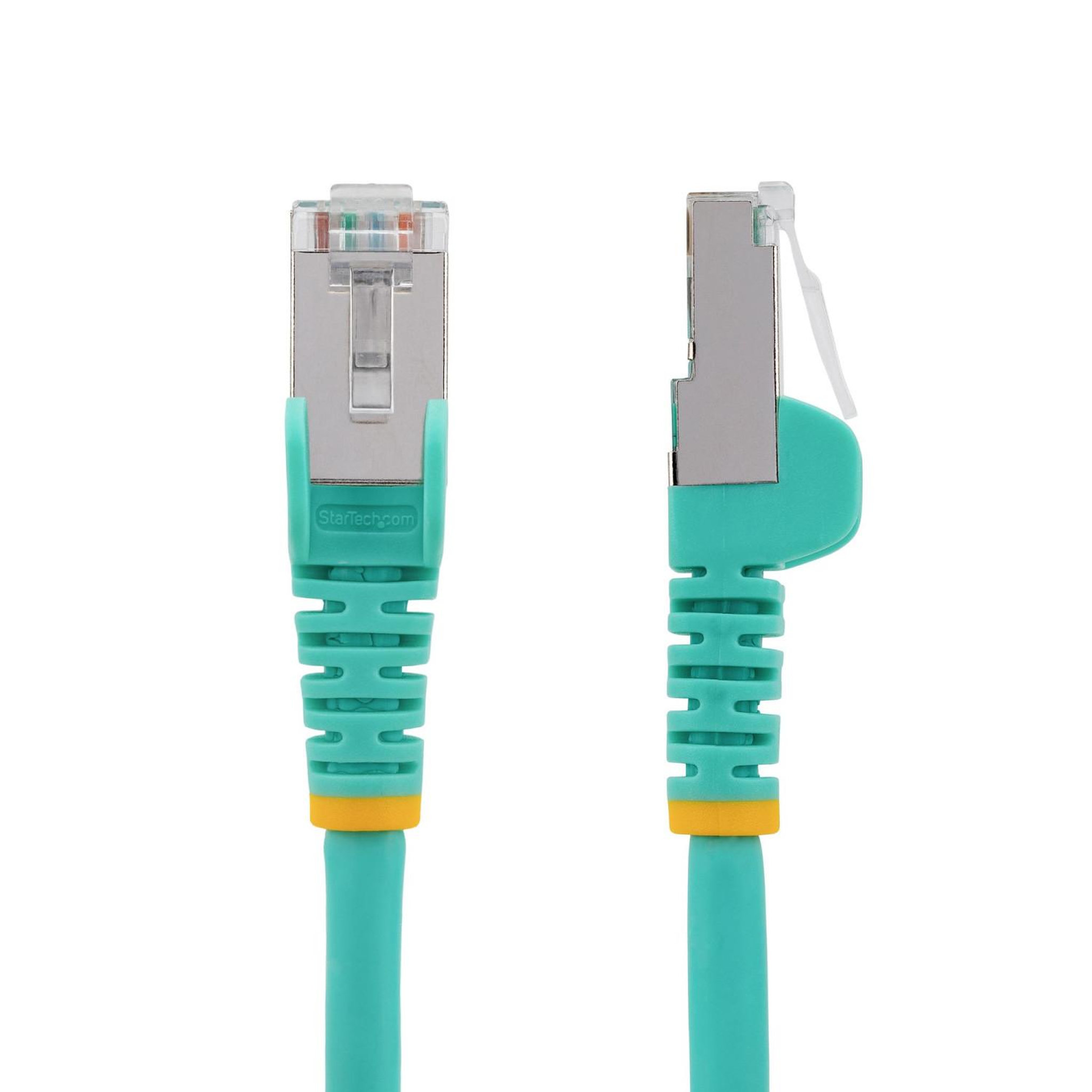 Voir la diapositive 3 : Startech Câble Ethernet StarTech.com 2m CAT6a Aqua LSZH