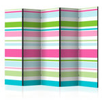 Paris Prix Paravent 5 Volets  Bright Stripes  172x225cm