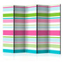 Voir la diapositive 1 : Paris Prix Paravent 5 Volets  Bright Stripes  172x225cm