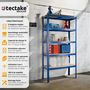 Voir la diapositive 2 : tectake Étagère charge lourde avec 5 tablettes bleu