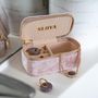 Voir la diapositive 3 : SLOYA Mini boîte à bijoux velours rose pêche