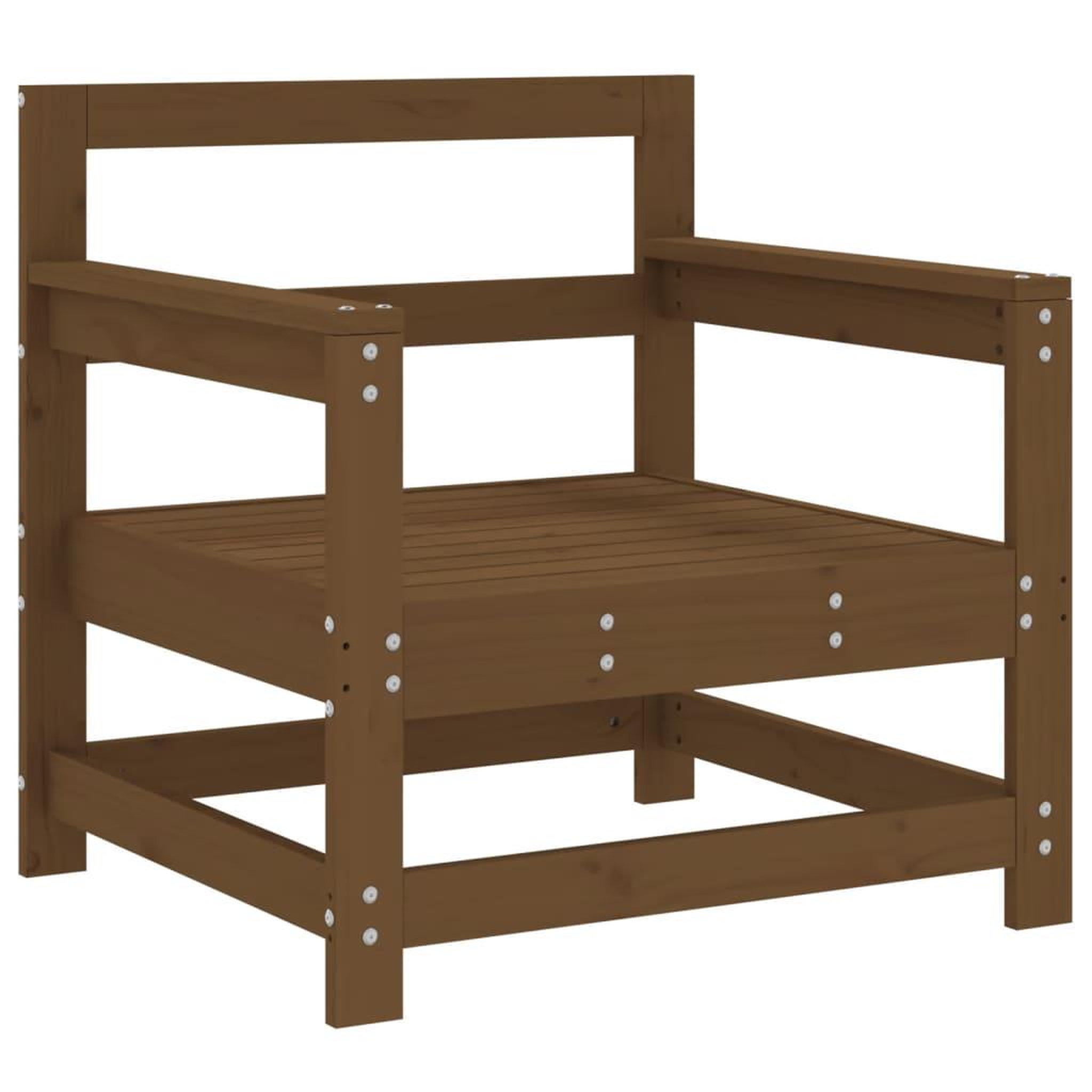 Voir la diapositive 3 : VIDAXL Chaises de jardin lot de 2 marron miel bois massif de pin