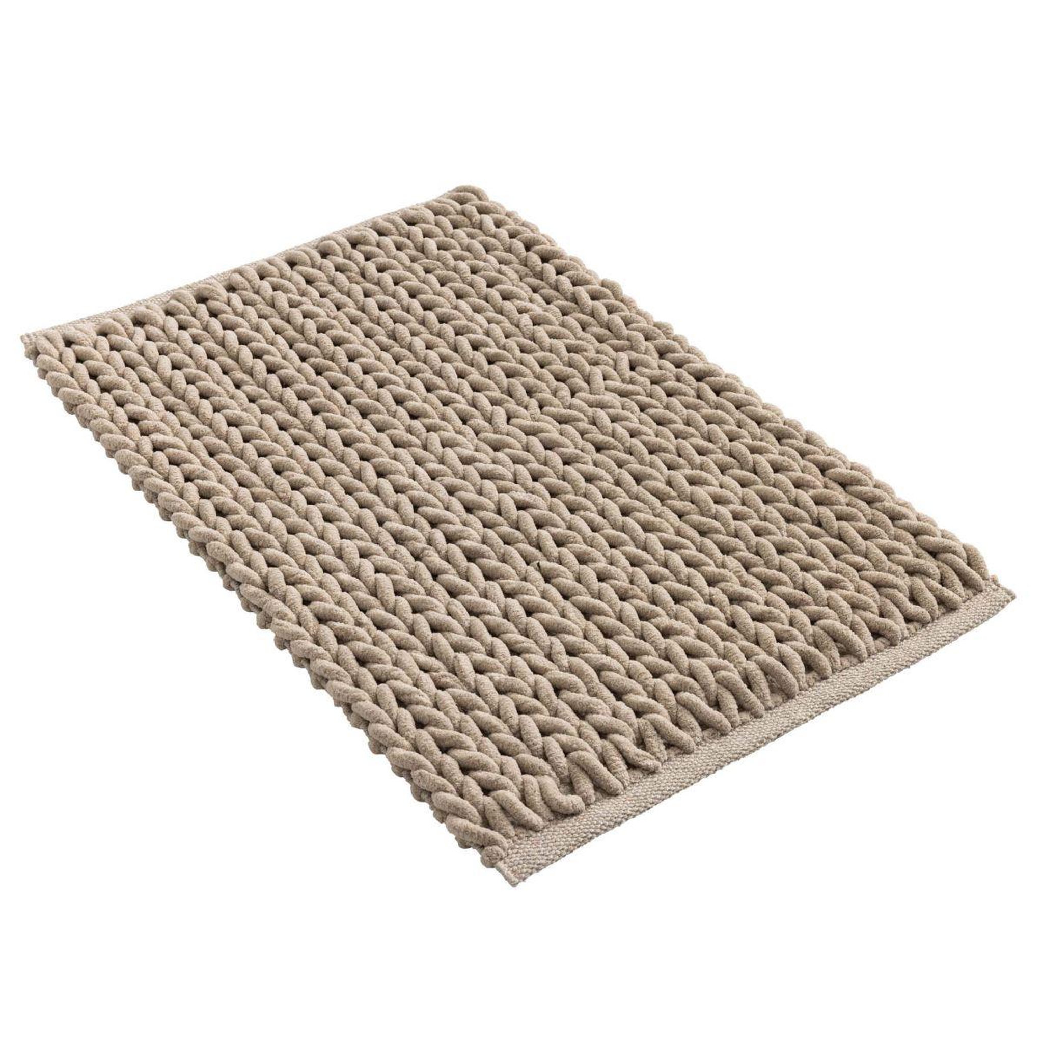 Voir la diapositive 2 : Douceur d'Intérieur Tapis de bain en chenille  ariel  50x80cm sable