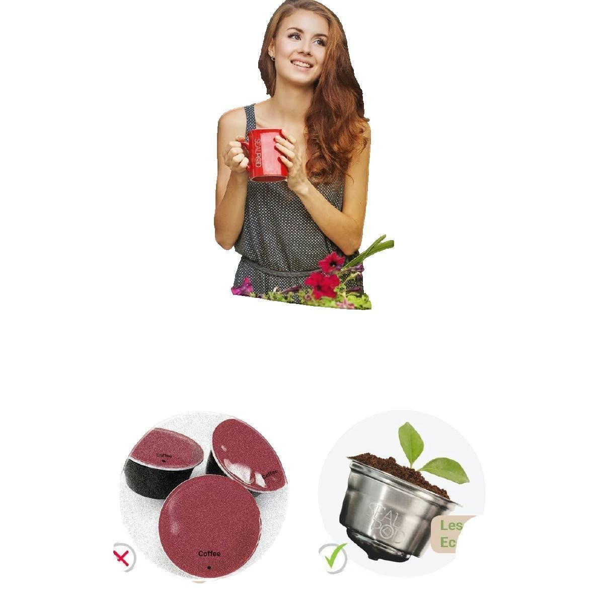 NESCAFE Capsules Sealpod Duo Pack Italian Coffee en acier inoxydable