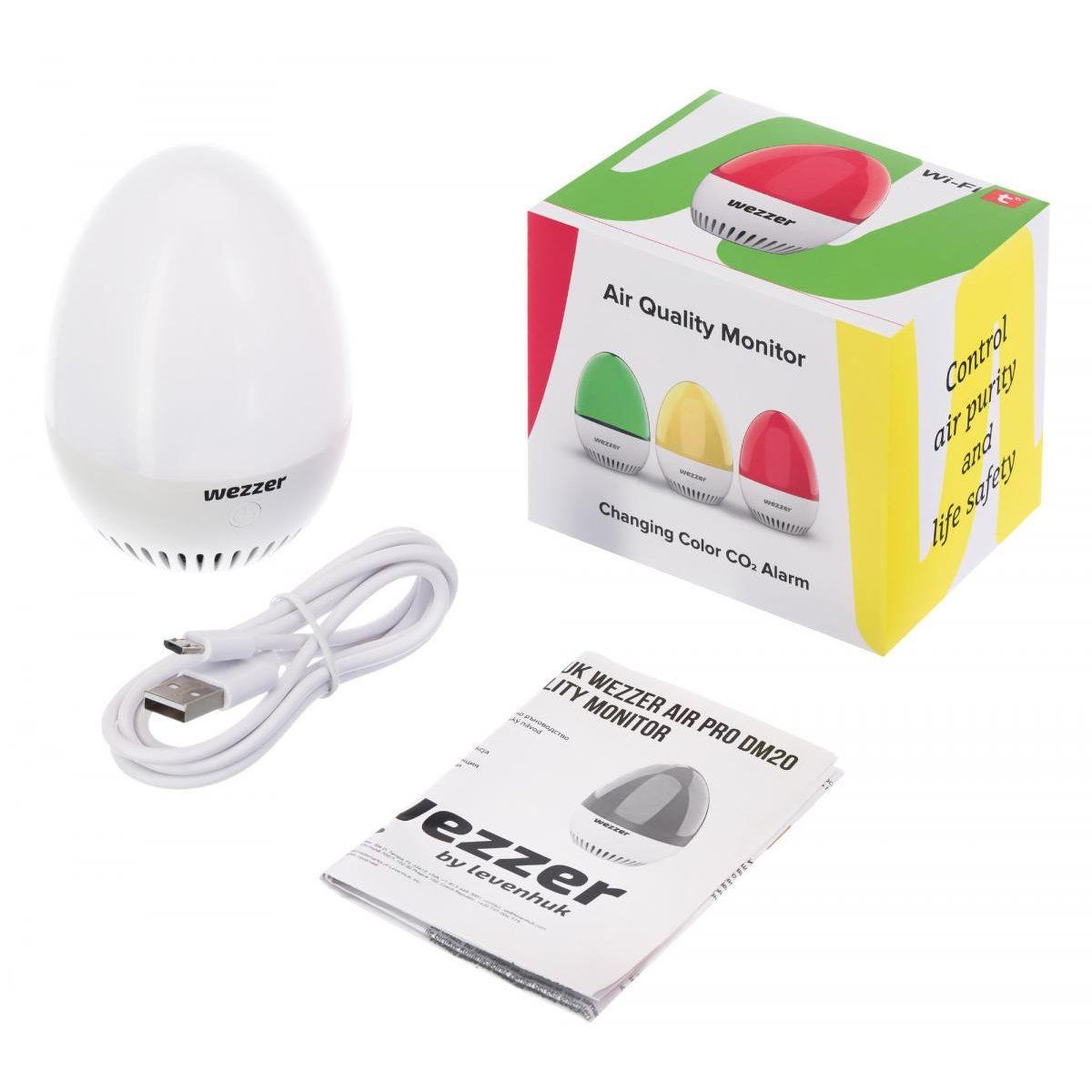 Voir la diapositive 2 : LEVENHUK Moniteur de qualité de l'air  wezzer air pro dm20