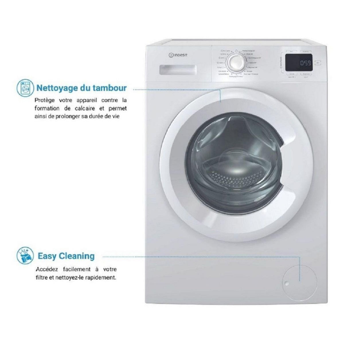 Indesit Lave linge hublot IM864MYTIMEFR
