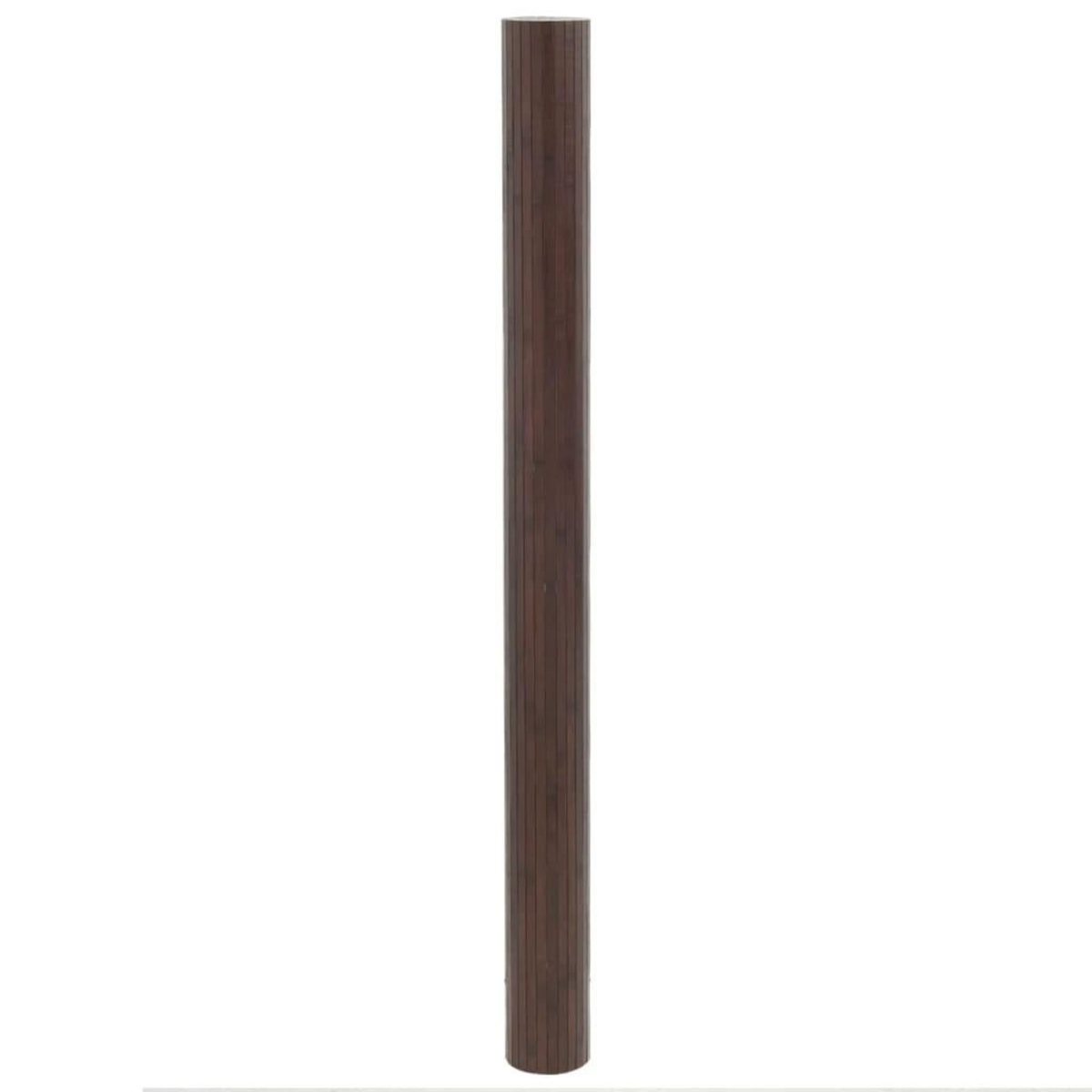 VIDAXL Tapis rectangulaire marron fonce 80x300 cm bambou