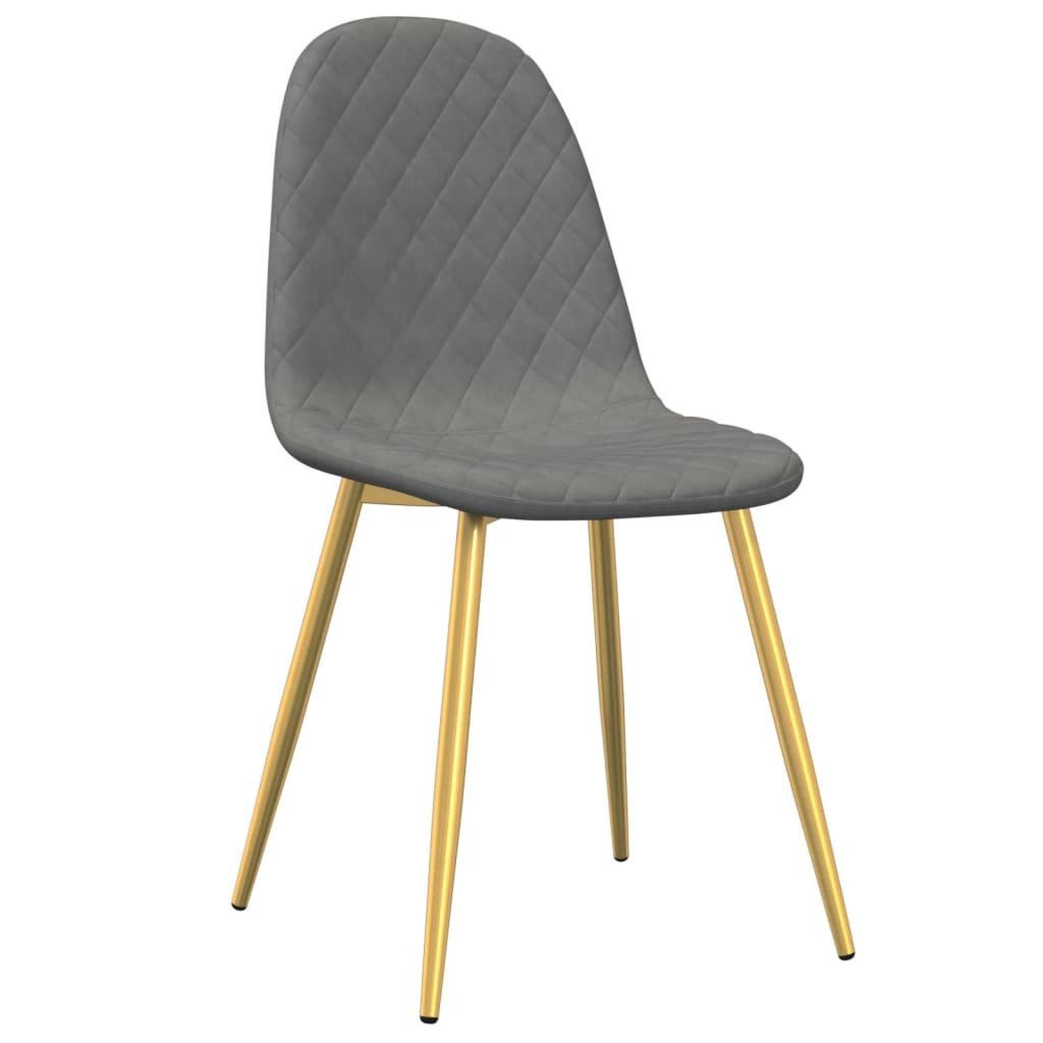 Voir la diapositive 3 : VIDAXL Chaises a manger lot de 6 gris clair velours