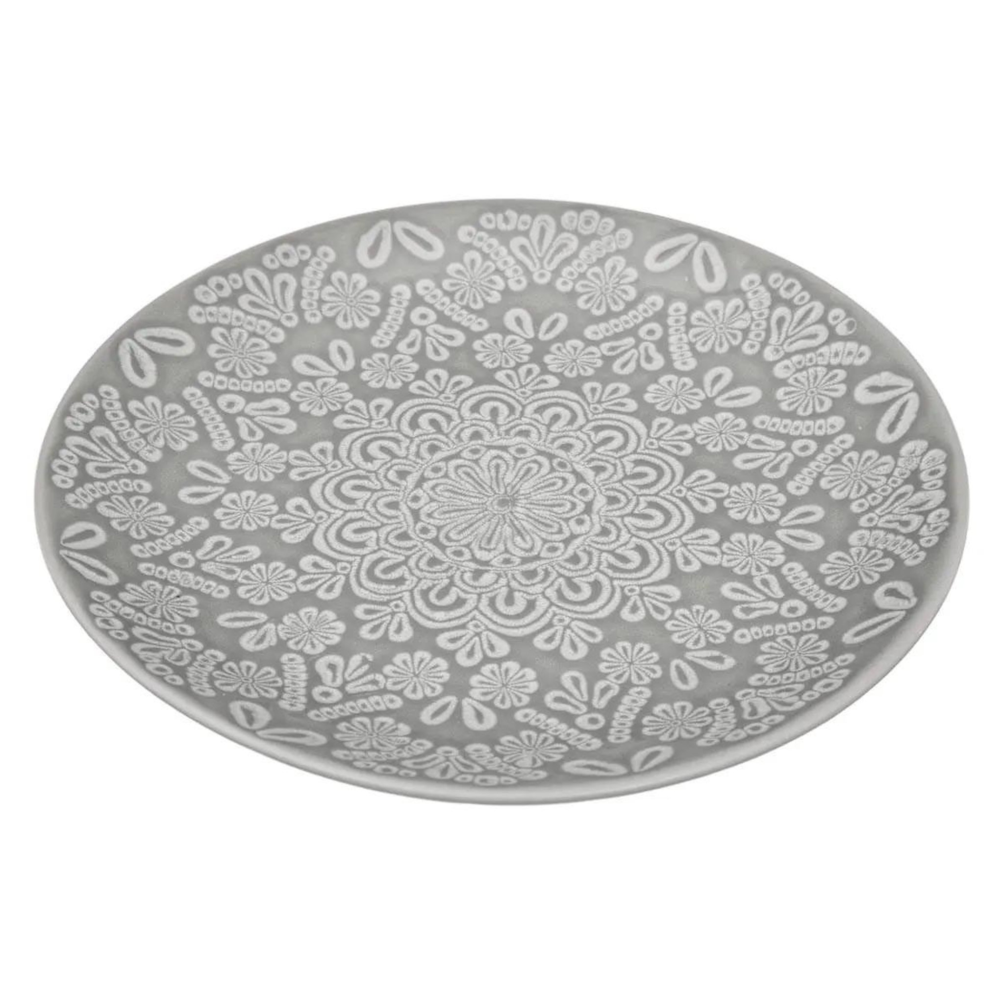 Voir la diapositive 2 : SECRET DE GOURMET Lot de 6 Assiettes Plates  Hacienda  27cm Gris