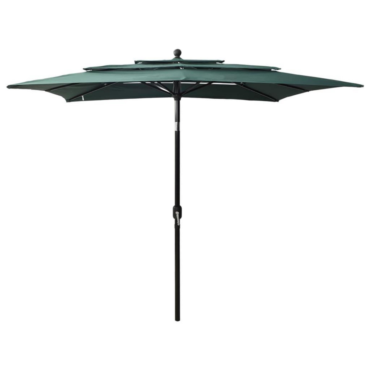 VIDAXL Parasol de jardin a 3 niveaux avec mat en aluminium vert