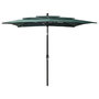 Voir la diapositive 1 : VIDAXL Parasol de jardin a 3 niveaux avec mat en aluminium vert