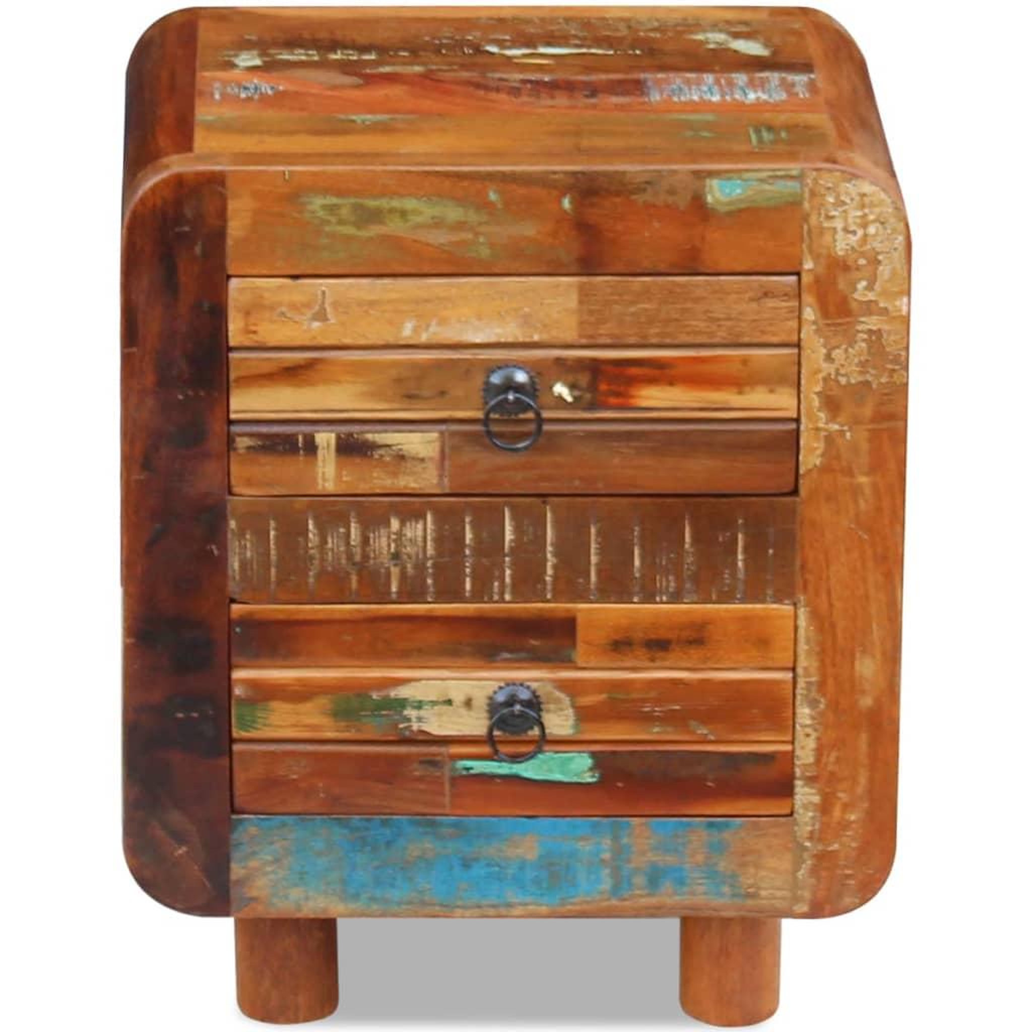 Voir la diapositive 3 : VIDAXL Table de chevet bois de recuperation massif 43x33x51 cm